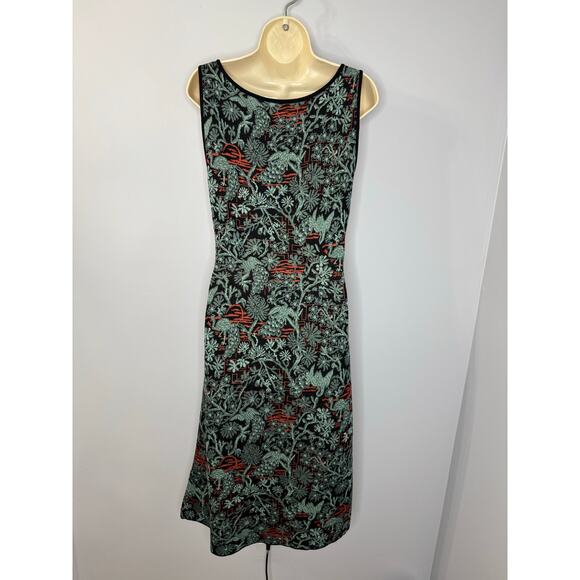 Peruvian Connection Oujda Pima Cotton Knit Sleeveless Midi Dress Floral Multi S - Picture 8 of 11